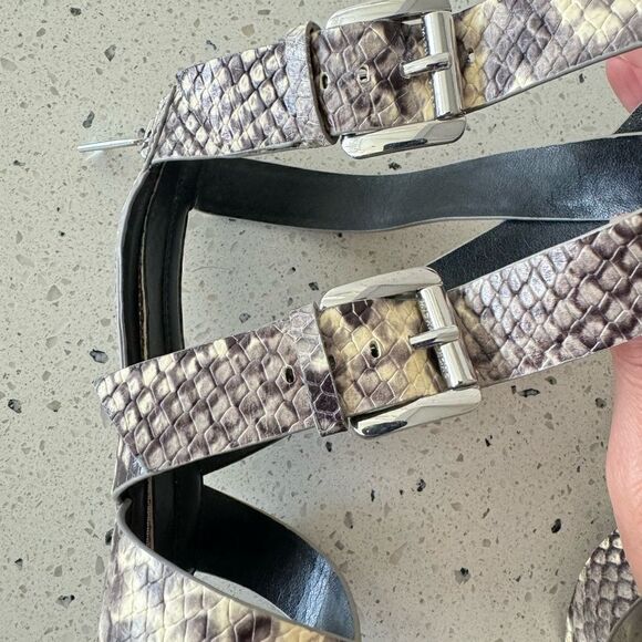 MICHAEL Michael Kors Darby Leather Snake Printed Tall Gladiator Sandals Size 8M - Picture 7 of 16